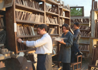 1940 г. Читальный зал библиотеки во Дворце Труда (ныне колледж культуры и искусства)